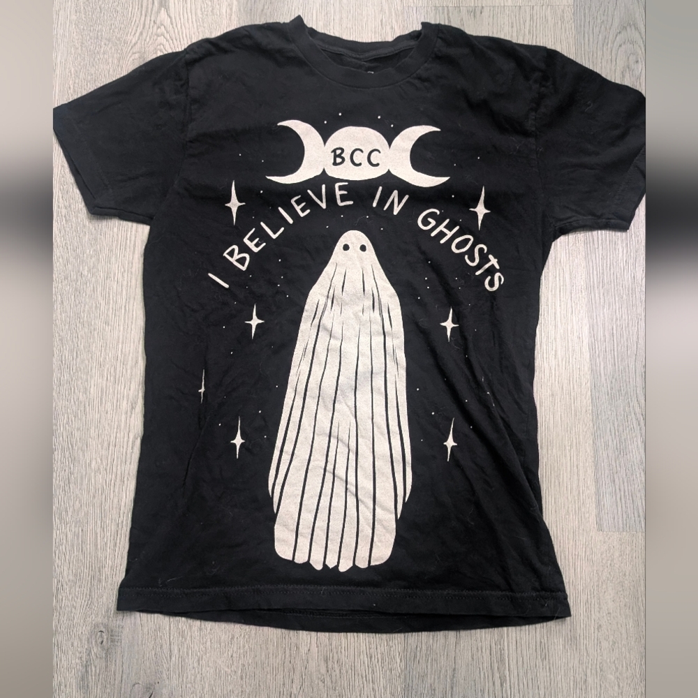 Blackcraft Cult I Believe In Ghosts Tee XS Ghost Witchy Goth Halloween Unisex